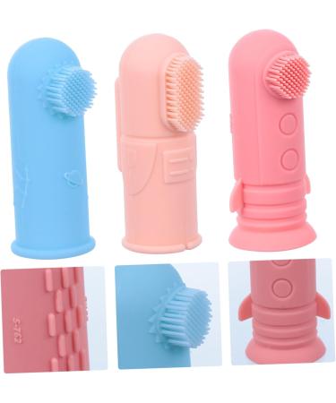 TOYANDONA 3pcs Baby Toothbrush Set - Soft Silica Gel Oral Massager for Effective Baby Oral Care - Buy Online on GoSupps.com