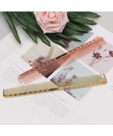 kuou Professional Aluminum Metal Salon Comb Heat-resistant Anti-static Hair Comb for Hair Cutting Styling & Grooming Rose gold - Buy Online on GoSupps.com