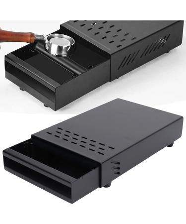 Coffee Grind Knock Box - Stainless Steel Powder Drawer for Home & Shop - Black - Buy Online on GoSupps.com