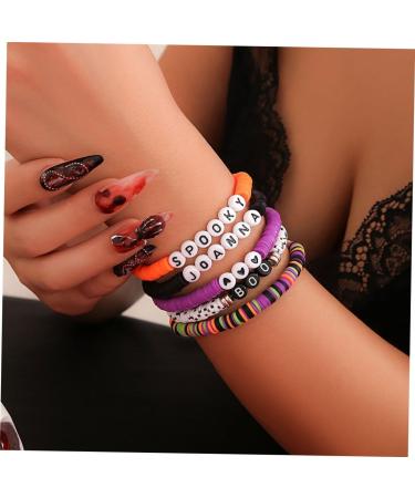 COHEALI 1 Set Bracelets Charm Bracelet Decor Beads Women Beaded Bracelet Wrist Jewelry Bulk Jewelry Festival Jewelry Bead Stretch Bracelet Halloween Jewelry for Teen Girls Clay Miss Letter - Buy Online on GoSupps.com