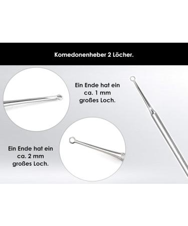 Professional Comedone Squeezer Set | 2-Piece Stainless Steel Blackhead Remover | International Shipping Available - Buy Online on GoSupps.com