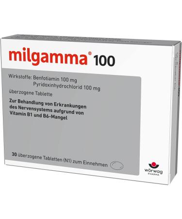 Buy MILGAMMA 100 mg Vitamin B1 Tablets with Benfotiamine & B6 - 30 Pieces | International Shipping Available - Buy Online on GoSupps.com