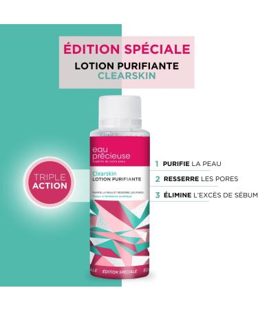 Eau Pr cieuse - Clearskin Purifying Lotion Special Edition - Care for acne-prone skin - Triple action: purifies the skin - tightens pores - eliminates excess sebum - 375 mL - Buy Online on GoSupps.com