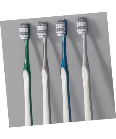 Partykindom 8-Piece Travel Toothbrush Set - White Manual Toothbrushes for Men | Comfortable & Easy to Use | Reduce Tooth Spots - Buy Online on GoSupps.com