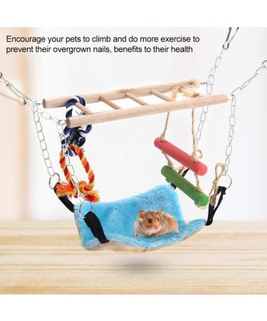 Hamster Swing Small Animal Suspension Bridge Squirrel Hanging Bed Hammock Stair Ladder Toy for Gerbil Rat Mouse Bird Parrots - Buy Online on GoSupps.com
