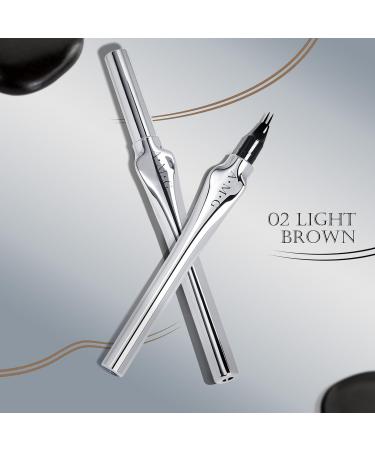 DAGEDA Double Tip Lower Eyelash Pencil Microblading Liquid Eyeliner Brow Pencil Waterproof Long-Lasting Eye Liner Bottom Lashes Pen Extra Fine 3D Lower Lash Liner for Makeup 02 Light Brown - Buy Online on GoSupps.com