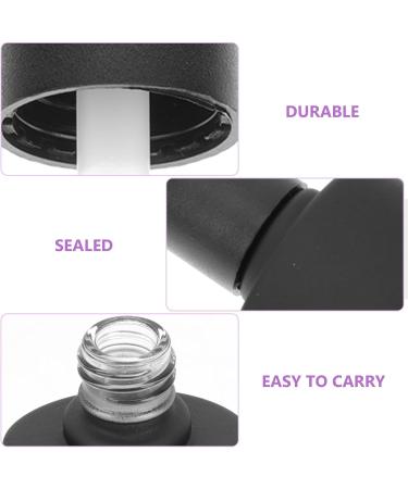 Gatuida Lot de 10 Flacons Vernis Ongles 10 Ml Verre Noir Mat Forme Aplatie Bouchon et Pinceau Outil Rangement Manucure pour Nail Art et Accessoires Beaut Ongles - Buy Online on GoSupps.com