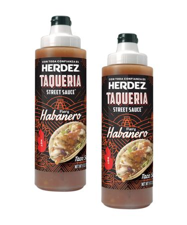 Herdez Taqueria Street Taco Sauce HABANERO 2-9 oz Pack/Gluten Free (Habanero 2 Pack)