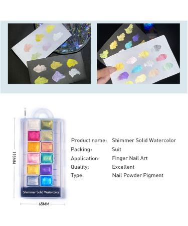 Nail Shiimmer Powder Manicure Solid Pearlescent Pigment Nail Art Dyeing Powder 12Colors nail shiimmer powder - Buy Online on GoSupps.com
