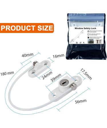 Xelparuc Window Restrictor Locks 2Pcs - Professional Child Safety UPVC Locks - Buy Online on GoSupps.com