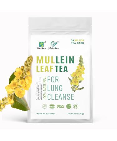 Mullein Leaf Tea Mullein Tea for Lung Cleanse Natural Healthy Herbal Tea For Lung Detox and Respiratory Support 30 Tea bags