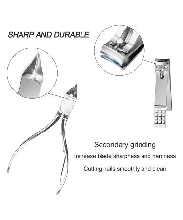 Professional 12-Piece Manicure Pedicure Kit with Travel Case - Tseoa Nail Clippers & Grooming Tools - Buy Online on GoSupps.com