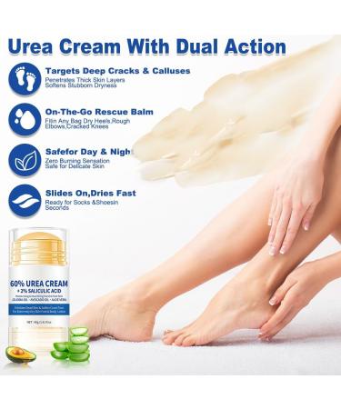 UNCLE 2 pieces moisturizing and anticracking foot cream 60 urea moisturizing and anticracking foot cream foot care cream relieves extreme dryness and cracking of the feet foot cream - Buy Online on GoSupps.com