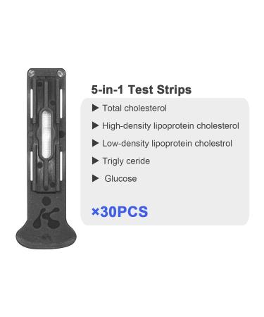6-in-1 Lipid Analyzer: Total Cholesterol HDL LDL Triglycerides Uric Acid & Diabetes Test - 50 Test Strips for Home Use - Buy Online on GoSupps.com