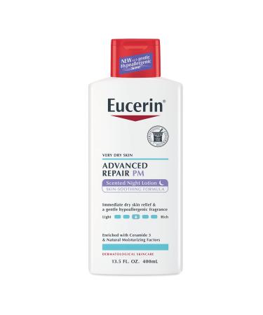 Eucerin Advanced Repair Night Lotion  48 Hour Moisturizing Body Lotion for Dry Skin  Paraben Free Body Lotion with a Hypoallergenic Soothing Scent  13.5 Fl Oz Bottle