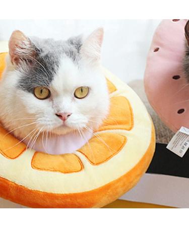 Soft Cat Recovery Collar Comfy Head Wound Healing Protective Collar for Cat Recovery After Surgery Adjustable Cute Neck Cone for Cats Kitten and Puppies(Orange S) - Buy Online on GoSupps.com