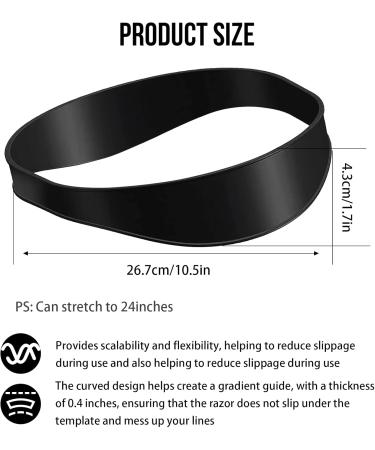 Neckline Shaving Template and Hair Cutting Guide Curved Silicone Haircut Band for DIY Home Haircuts Neck Hair Guide Buzz Fade and Taper Guide for Clippers Hair Cutting Kits - Buy Online on GoSupps.com