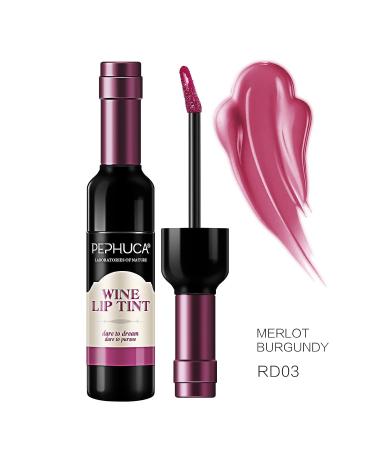 PEPHUCA Wine Lip Tint - 6 Colors Long Lasting Waterproof Matte Lipstick - Gift for Girls & Women - Buy Online on GoSupps.com
