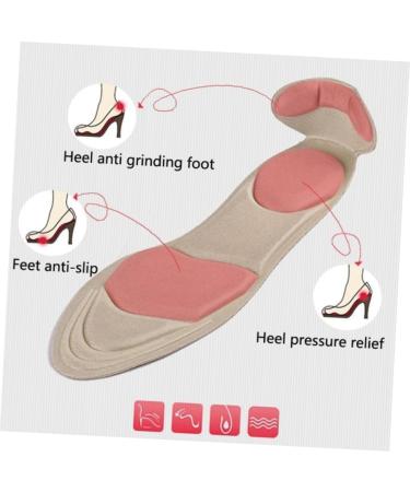 FRCOLOR High Heel Insoles for Plantar Fasciitis | Back Heel Pads & Inserts | Foot Care Products - Pink Medium - Buy Online on GoSupps.com