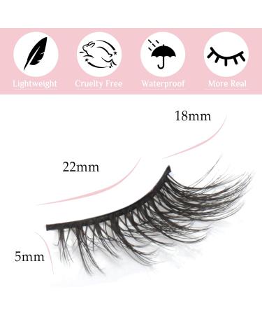 Wansiven Half False Eyelashes Natural 3D Eye Half Eyelashes Multi-layers Wispy Fluffy Curly False Lashes 10 Pairs J33 - Buy Online on GoSupps.com