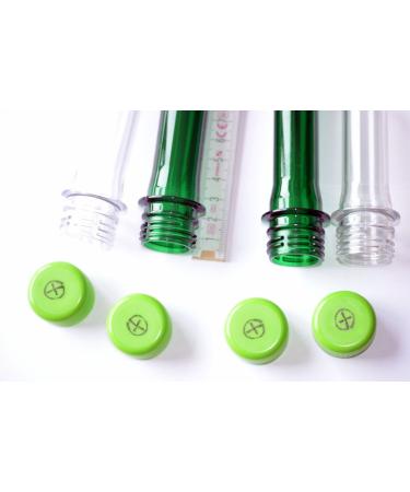 10 x Petling 13 cm large clear with FTF lid and Geocaching logo without logbook