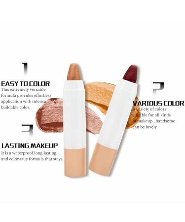 SWEETSHION Pearlescent Eyeshadow Stick | 2-in-1 Eyeshadow & Lip Makeup Pen | Waterproof Glitter Eye Makeup Stick 0.04oz - Buy Online on GoSupps.com