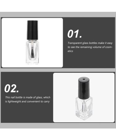  minkissy minkissy Set of 20 Refillable 3ml Square Glass Nail Polish Bottles with Brush Caps for Travel Cosmetics - Buy Online on GoSupps.com