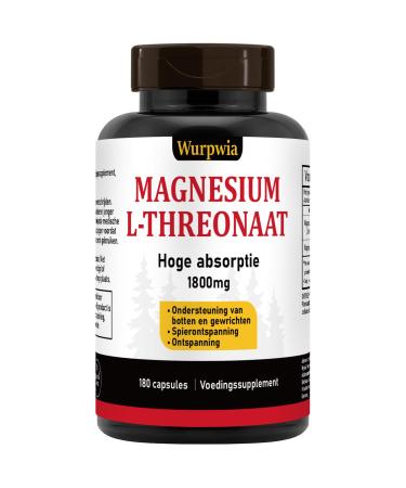 Bumjazz Magnesium LThreonate Capsules 1800mg 180 CountsHigh Absorption Magnesium Supplement Bioavailable Form for Rest and Cognitive Function Support