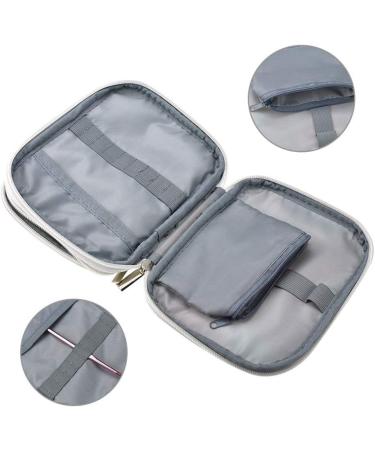 Katech Portable Empty Crochet Hook Case with Web Pocket - Travel Storage Bag Organizer for Crochets and Knitting Accessories (Line Pattern) - Buy Online on GoSupps.com