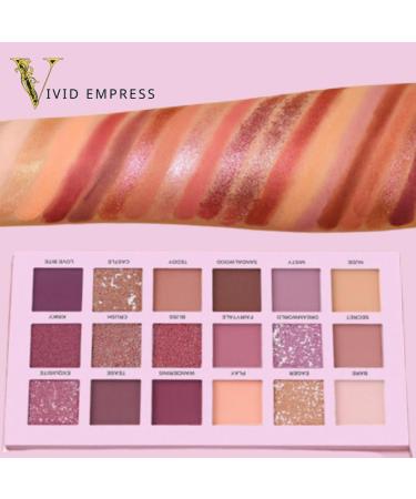 Professional 18 Color Pigmented Nude Eyeshadow Palette - Blendable Long Lasting Multi Reflective Matte & Shimmer Makeup for Smoky Looks | International Shipping Available - Buy Online on GoSupps.com