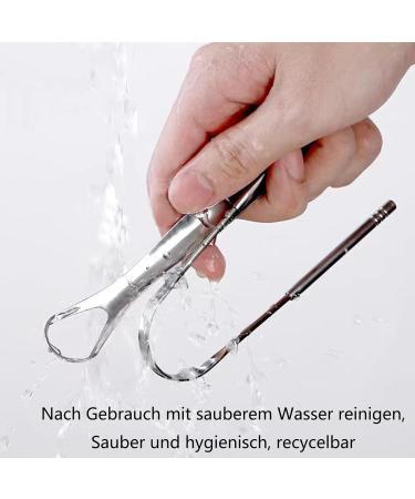 Stainless Steel Tongue Cleaners - 4 Pack for Fresh Breath & Oral Health | Reusable U-Shaped & Open Design - Buy Online on GoSupps.com