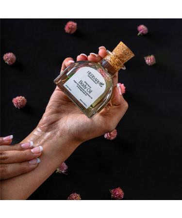 HERBARIA White Floral Body Oil 100ml | 100% Sustainable Vegan Luxury | Enriched with Grapeseed Pomegranate Avocado Argan & Baobab Oils | All Season Use - Buy Online on GoSupps.com