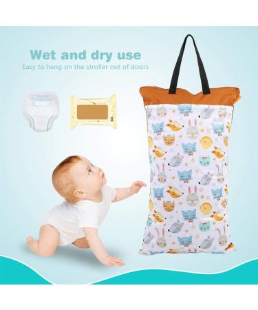 Hztyyier Hanging Wet Dry Cloth Diaper Bag - Large Capacity Reusable Diaper Pail Bag 15.8 x 27.6inch for Cloth Diapers or Laundry - Buy Online on GoSupps.com