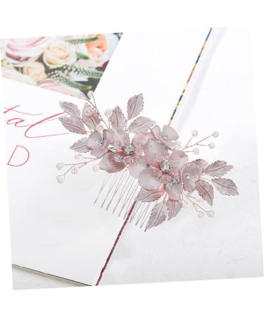 Beaupretty Comb bride wedding tiara wedding Crystal hair comb bridal flower hair combs rhinestone pearl hair comb rhinestone pearl side comb flower girl bridesmaid Zinc alloy rose Gold - Buy Online on GoSupps.com