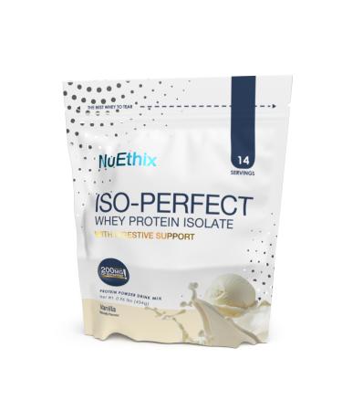 NuEthix Formulations ISO-Perfect with Digestive Support (Vanilla 14 Servings) Vanilla 1 Pound (Pack of 1)