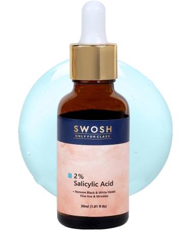SWOSH 2% Salicylic Acid Serum 30 Ml With Glycerin And Aloe Vera Extract - For All Skin Types (Men & Women) - Buy Online on GoSupps.com