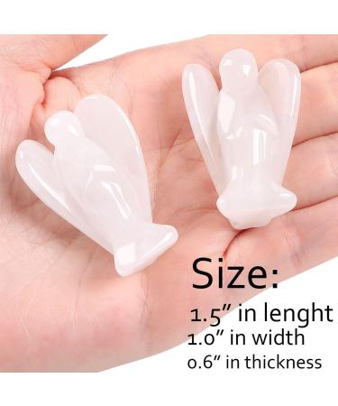 Xiannvxi 38mm Mountain Crystal Guardian Angel - Healing Gemstone Statue Polished Reiki Figure Gift - Buy Online on GoSupps.com