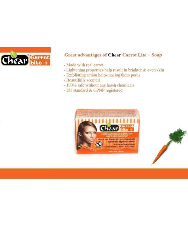 Carrot Lite+ Skin Brightening Exfoliating Soap 150g - Natural Bio Vegetal Activator - Buy Online on GoSupps.com