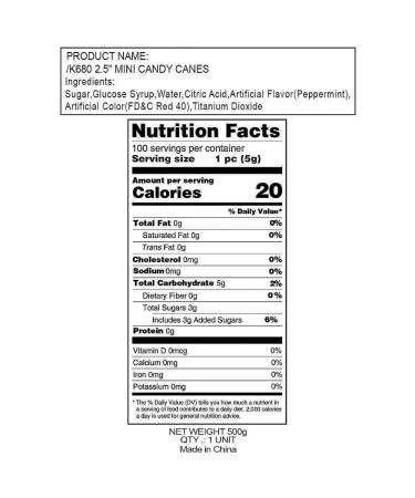 Buy Mini Candy Canes - 100 Individually Wrapped Bulk Christmas Candy for International Shipping - Buy Online on GoSupps.com
