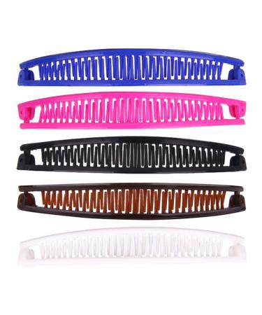 Minkissy 10 pieces banana hairpong banana hair comb ponytail holder fish shape hair claw hair jewelry daily use women women party masquerade