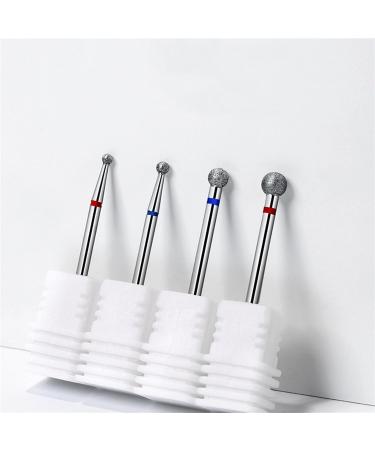 Nail Polish Head Pre-treatment/Exfoliation/Deburring Tool Diamond Round Polish Bit(Red(f) 4mm) - Buy Online on GoSupps.com