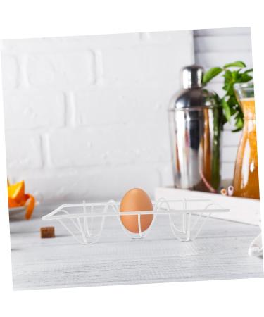 Alipis Egg Tray Eggs Fridge Egg Holder for Refrigerator Egg Cartons Reusable Egg Stand Flat Shoes Storage 18.00X12.00X3.50CM White - Buy Online on GoSupps.com