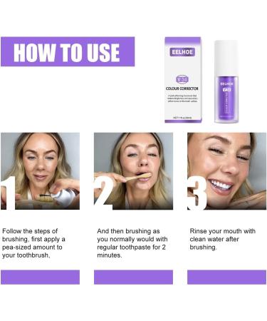 V34 Purple Toothpaste for Sensitive Teeth Whitening and Stain Removal - 2pcs - Buy Online on GoSupps.com