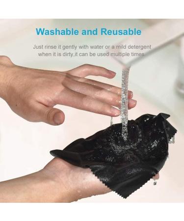 20 Pack Microfiber Cleaning Cloths for Glasses & Screens - High Quality 6x7 inches Black/Gray - Buy Online on GoSupps.com