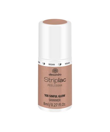 Alessandro Striplac UV nail polish Sinful Glow-gentle and long-lasting-easy distance thanks to peel-off technology-vegan and animal test-free-8 ml