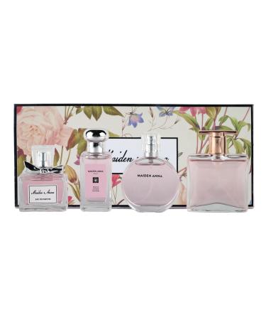 Perfumes for Women 4-Piece Luxury Fragrance Miniature Pack Set Intensely Cologne for Woman Sweet Rose Floral Vanilla Aroma Scent Travels-Size 30ml (4pcs) Eau De Parfum