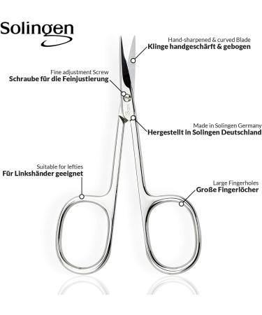 marQus Solingen Cuticle Scissors - Curved Blade Nail Scissors - Pedicure Beauty Grooming Kit from Germany - Buy Online on GoSupps.com