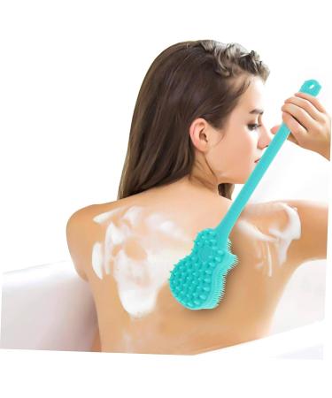 Healeved Guitar Bath Brush Set - Green Handle Silica Gel Back Scrub for Baby Bath - 2pcs 36X8CM - Buy Online on GoSupps.com