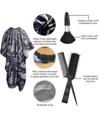 Ottymo Hair Cutting Captain Set | Adjustable Dolphin Pattern Salon Cape & Neck Brush | Professional Hairdressing for Adults & Kids - Buy Online on GoSupps.com